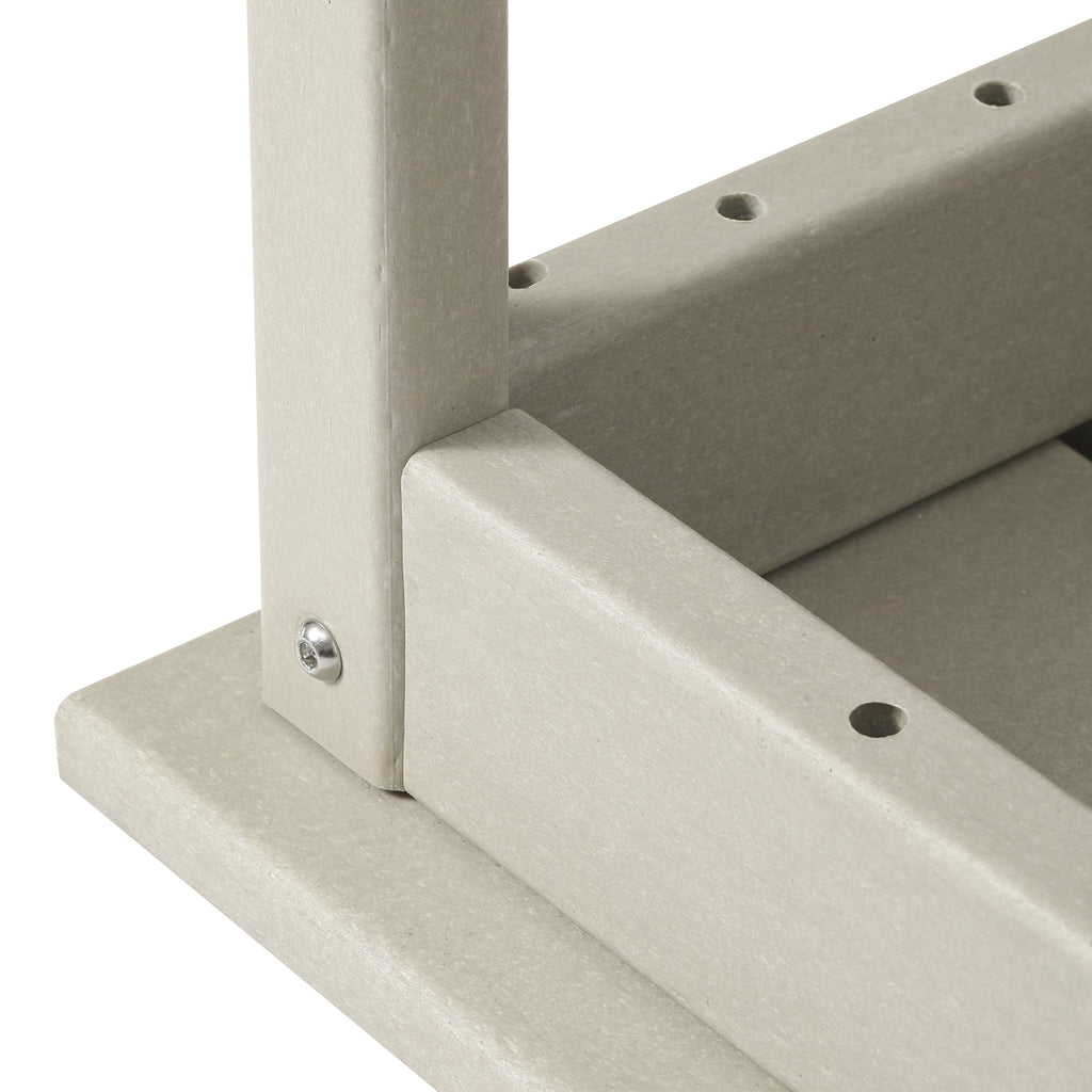 Table basse rectangulaire Polytrends Laguna en PEHD pour terrasse extérieure toutes saisons