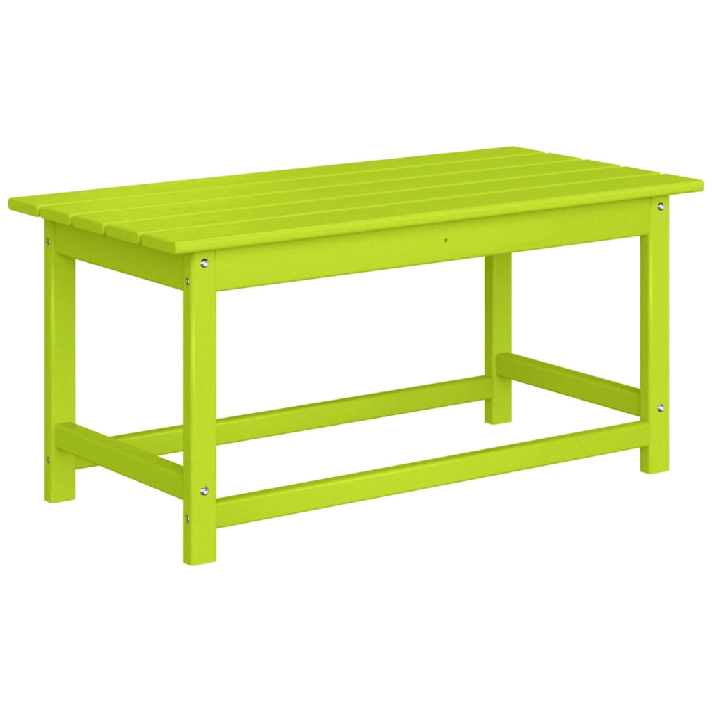 Table basse rectangulaire Polytrends Laguna en PEHD pour terrasse extérieure toutes saisons