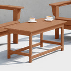 Table basse rectangulaire Polytrends Laguna en PEHD pour terrasse extérieure toutes saisons