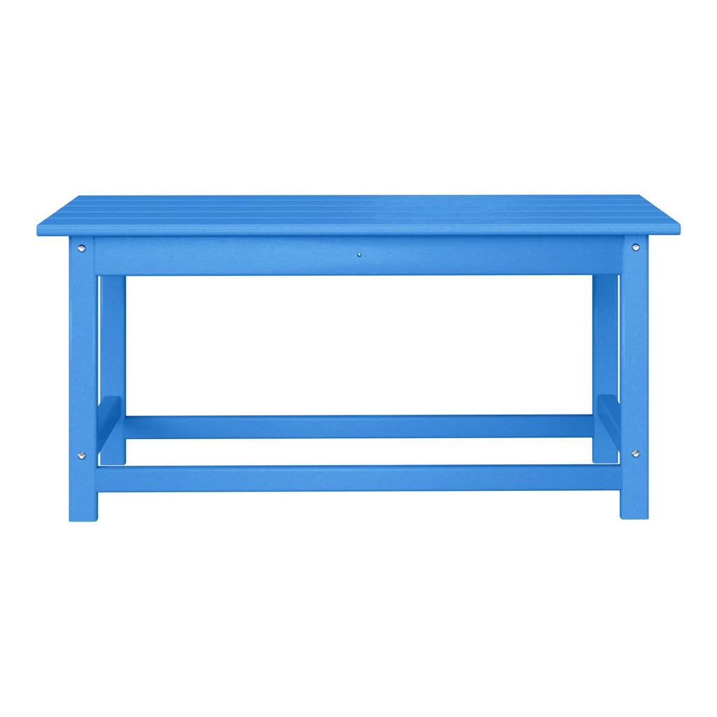 Table basse rectangulaire Polytrends Laguna en PEHD pour terrasse extérieure toutes saisons