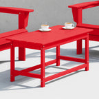 Table basse rectangulaire Polytrends Laguna en PEHD pour terrasse extérieure toutes saisons