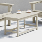 Table basse rectangulaire Polytrends Laguna en PEHD pour terrasse extérieure toutes saisons