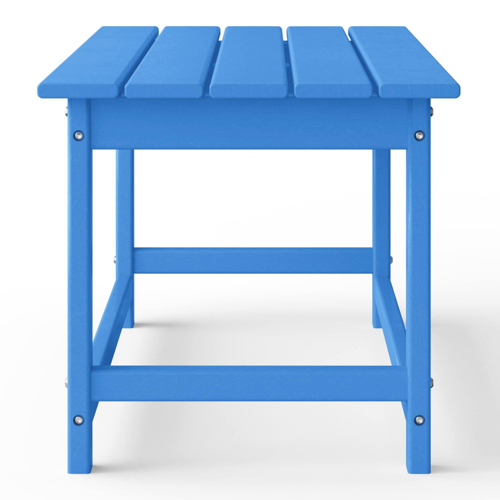 Table basse rectangulaire Polytrends Laguna en PEHD pour terrasse extérieure toutes saisons