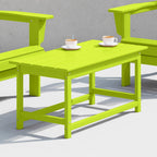 Table basse rectangulaire Polytrends Laguna en PEHD pour terrasse extérieure toutes saisons