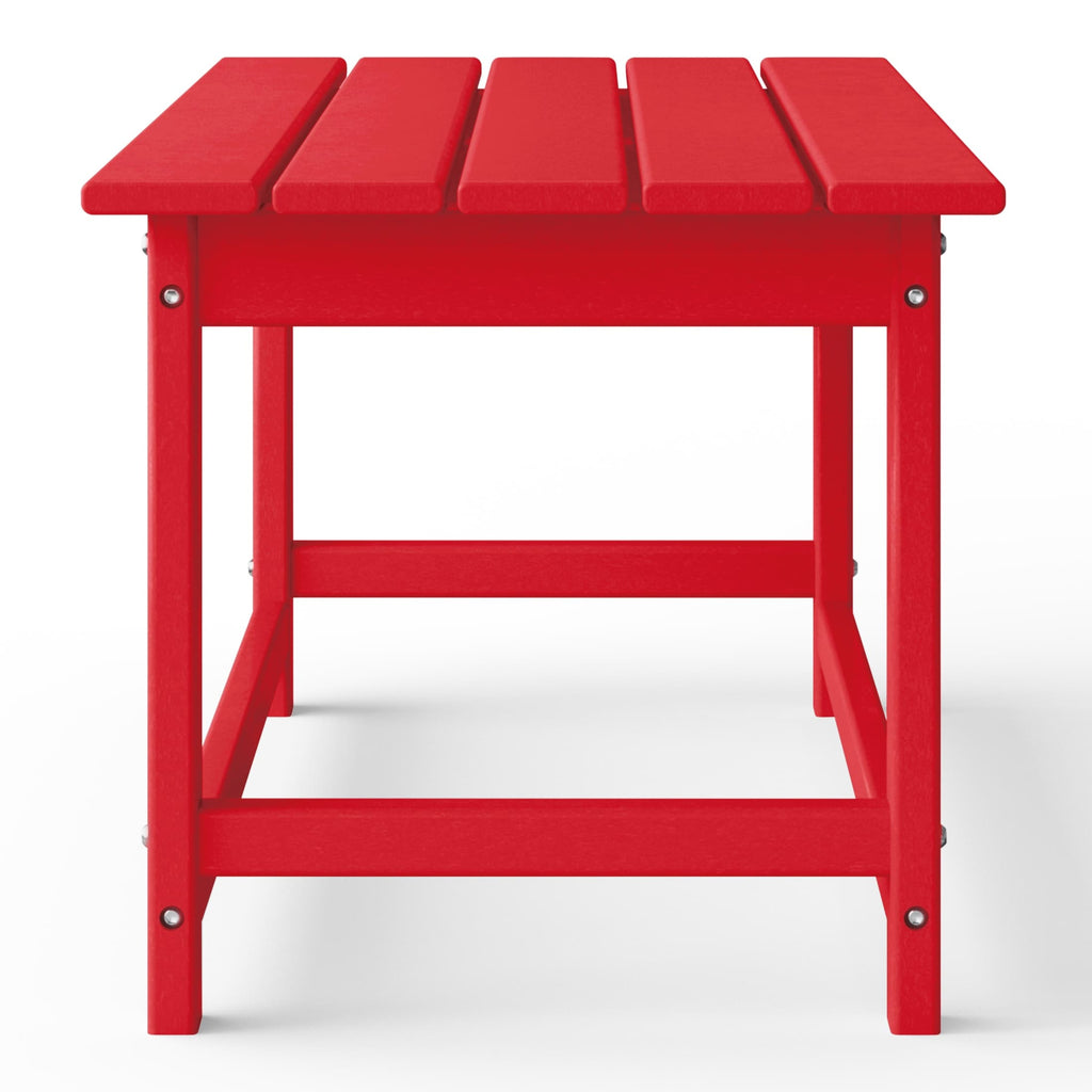 Table basse rectangulaire Polytrends Laguna en PEHD pour terrasse extérieure toutes saisons