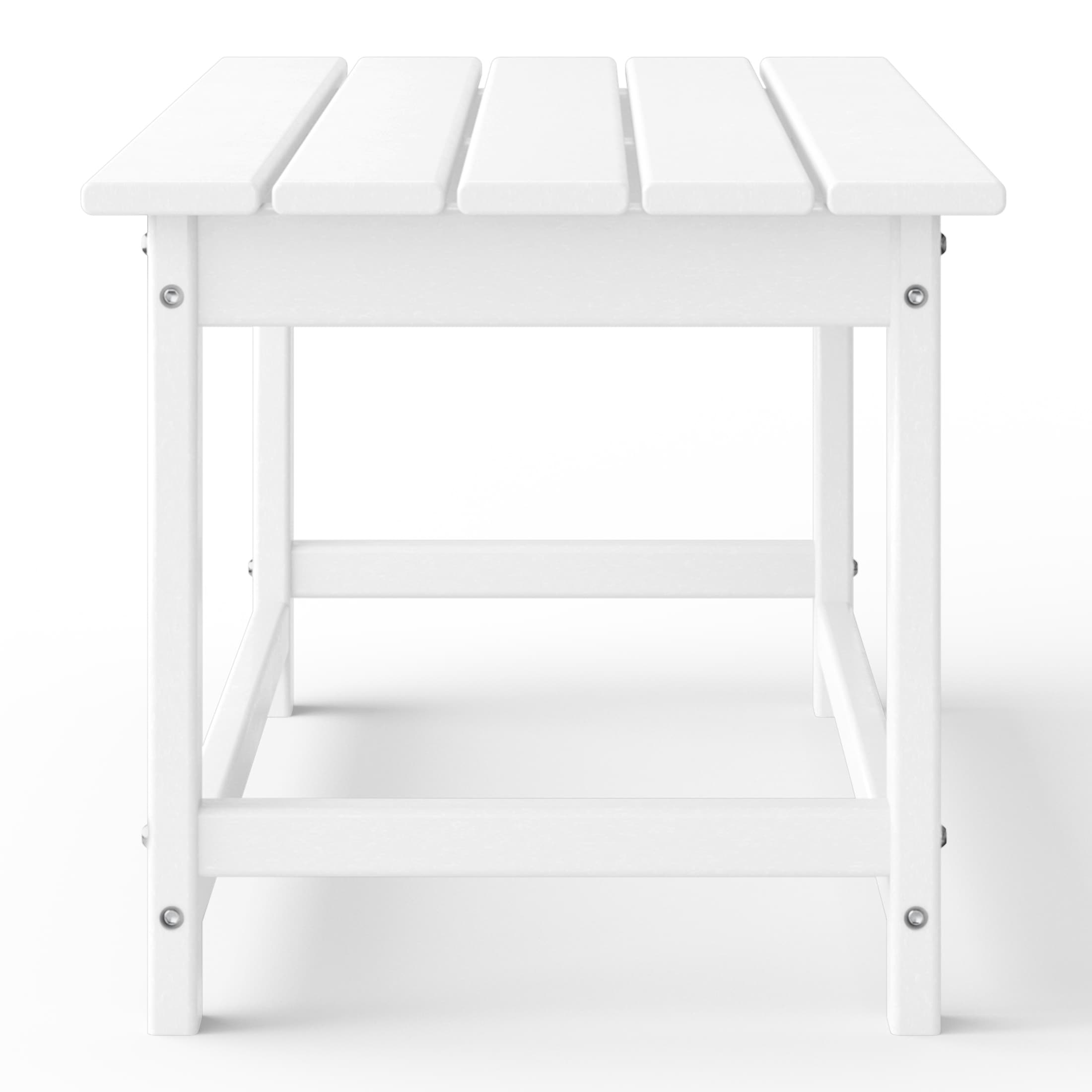 Table basse rectangulaire Polytrends Laguna en PEHD pour terrasse extérieure toutes saisons