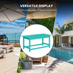 Table basse rectangulaire Polytrends Laguna en PEHD pour terrasse extérieure toutes saisons