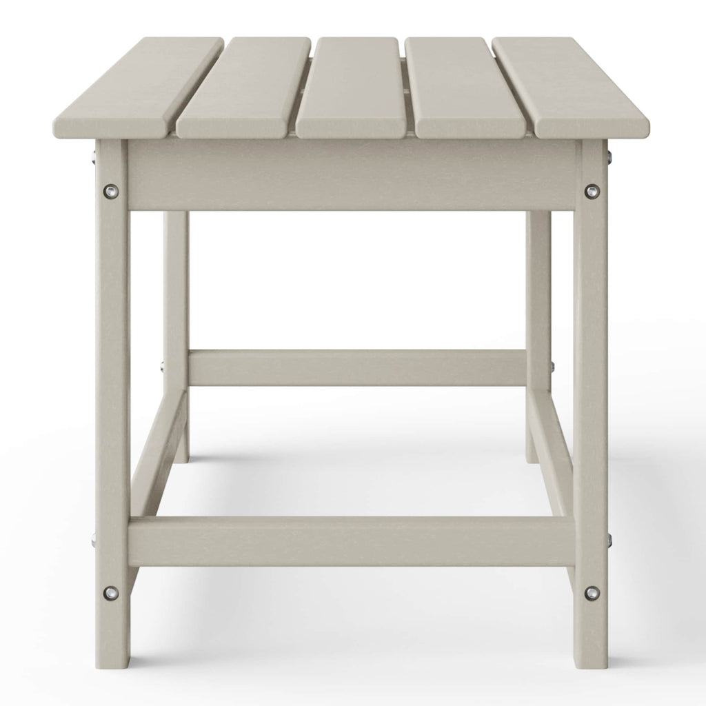 Table basse rectangulaire Polytrends Laguna en PEHD pour terrasse extérieure toutes saisons