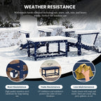 Table basse rectangulaire Polytrends Laguna en PEHD pour terrasse extérieure toutes saisons