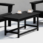 Table basse rectangulaire Polytrends Laguna en PEHD pour terrasse extérieure toutes saisons