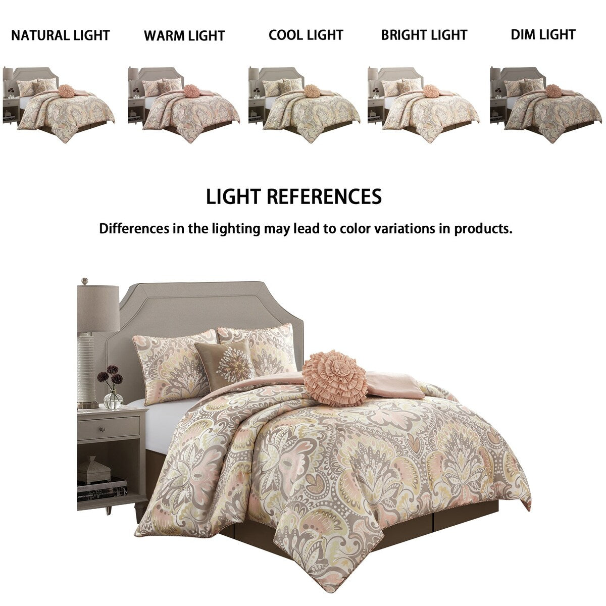 Ensemble de couette 6 pièces en jacquard médaillon Summerfield de Porch &amp; Den