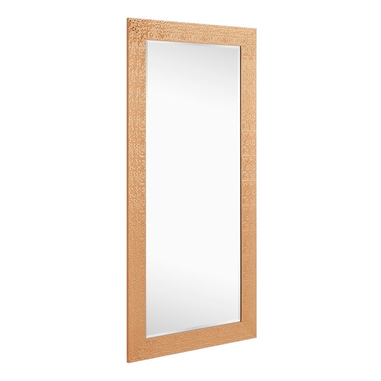 Miroir vertical pleine longueur à motif mosaïque haut de gamme - Miroir d'habillage complet sur pied, incliné ou autoportant
