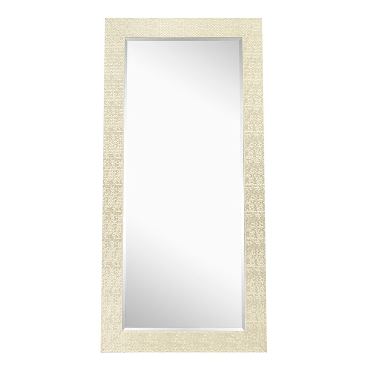 Miroir vertical pleine longueur à motif mosaïque haut de gamme - Miroir d'habillage complet sur pied, incliné ou autoportant