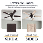 Ventilateur de plafond d'intérieur traditionnel de style ferme Prominence Home Renton