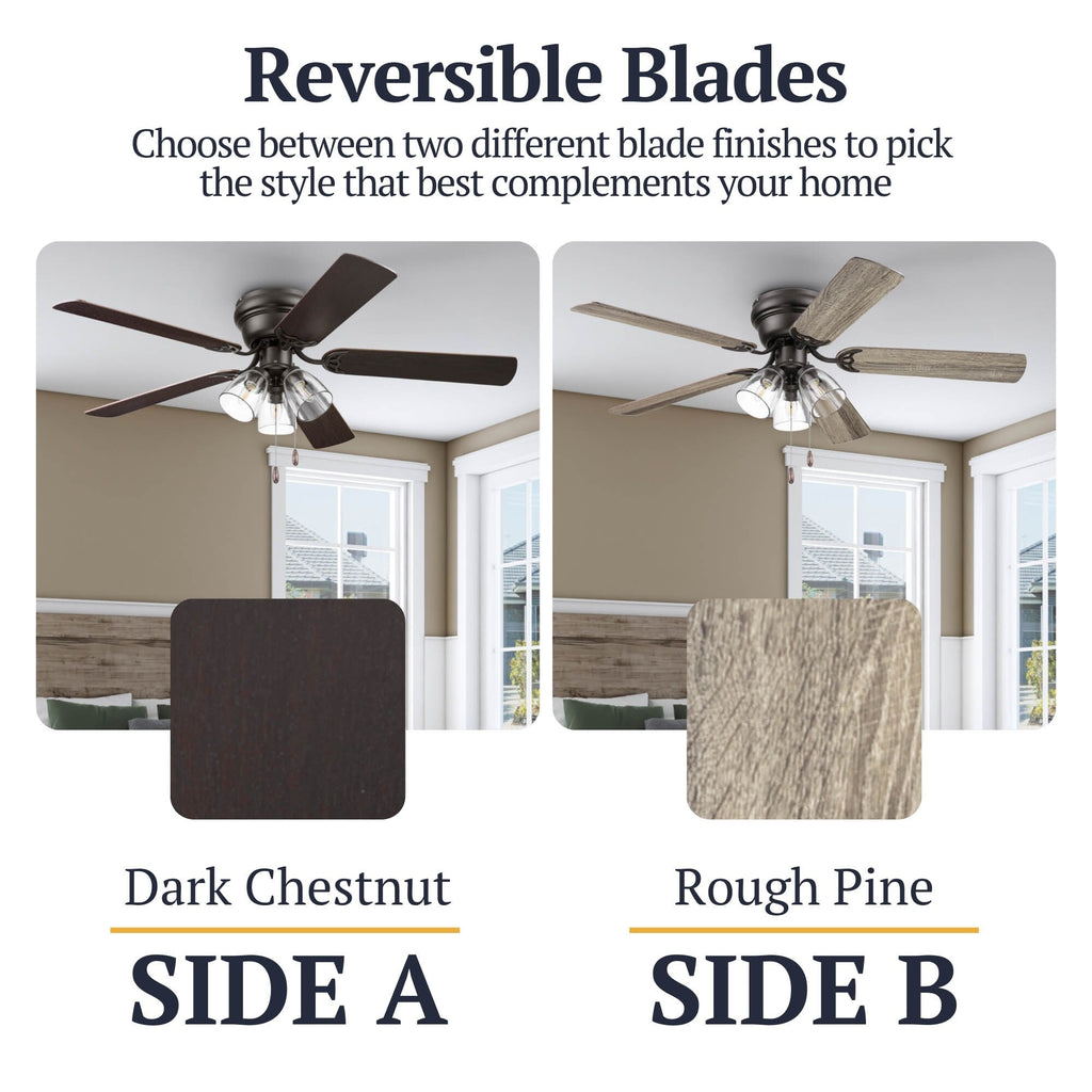 Ventilateur de plafond d'intérieur traditionnel de style ferme Prominence Home Renton