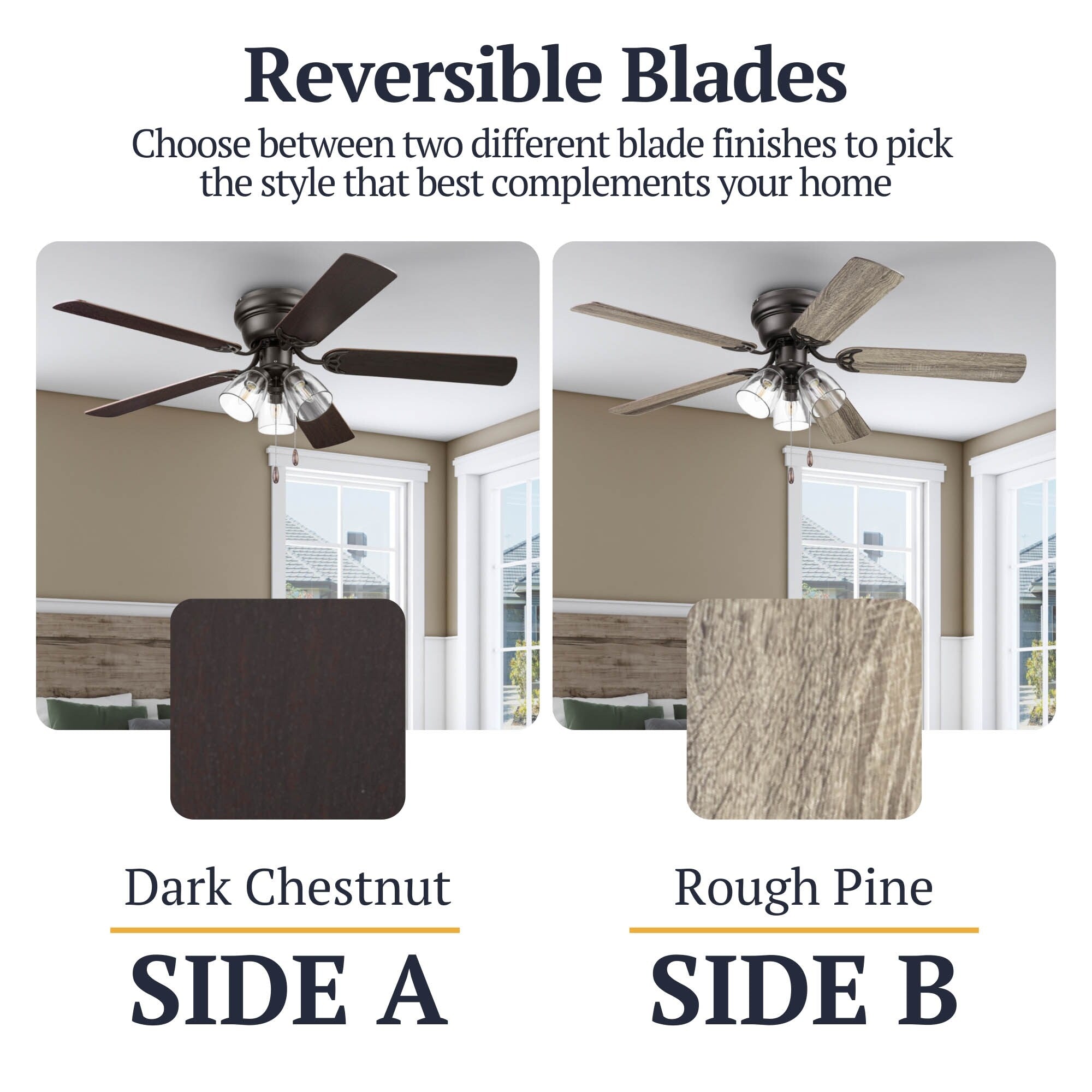 Ventilateur de plafond d'intérieur traditionnel de style ferme Prominence Home Renton