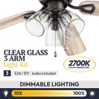 Ventilateur de plafond d'intérieur traditionnel de style ferme Prominence Home Renton