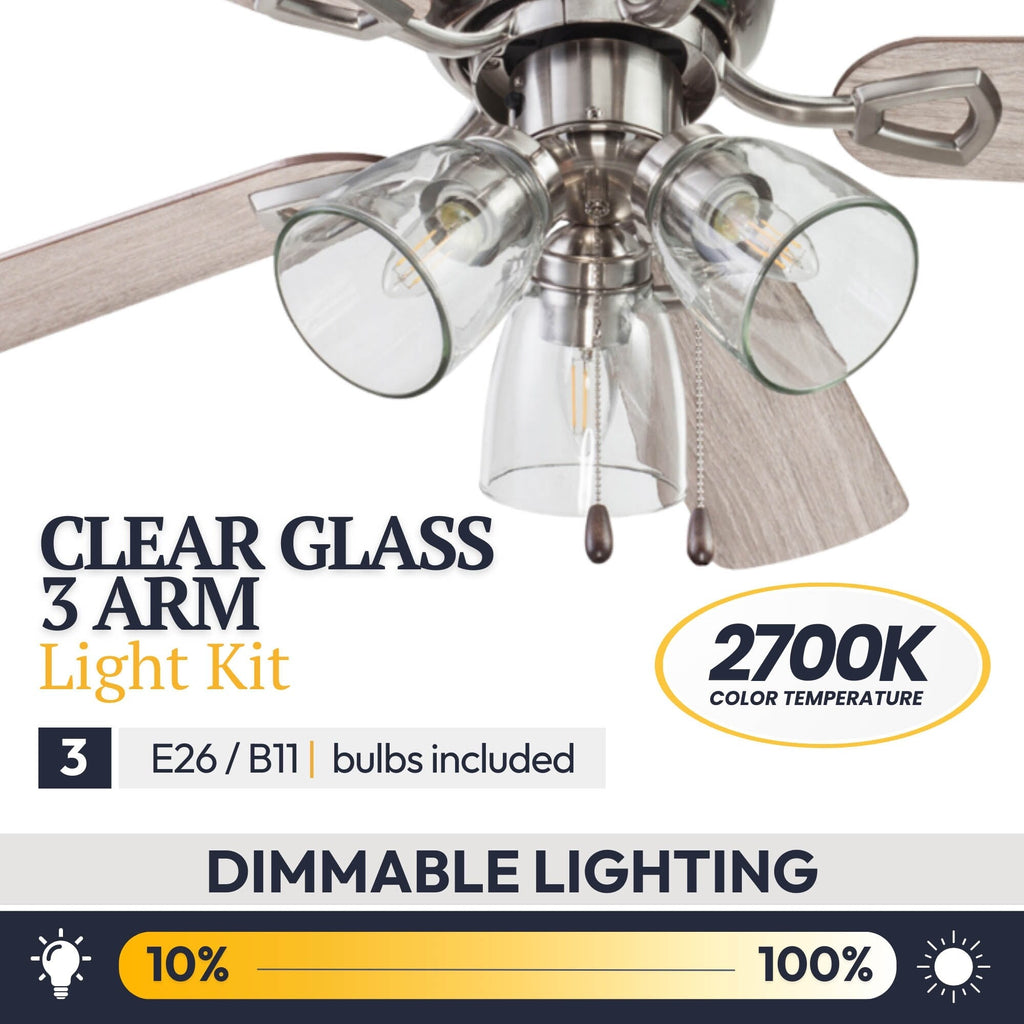 Ventilateur de plafond d'intérieur traditionnel de style ferme Prominence Home Renton