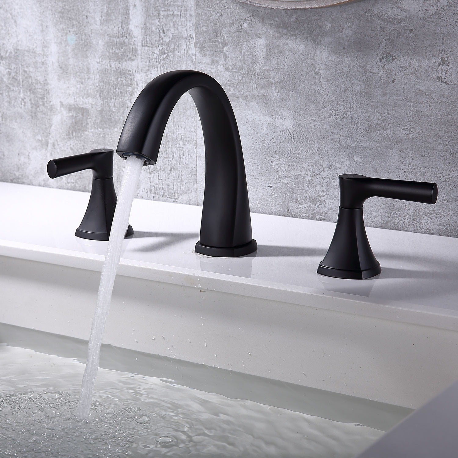 Robinet de lavabo de salle de bain à large diffusion Proox 8 SpotShield avec ensemble de vidange