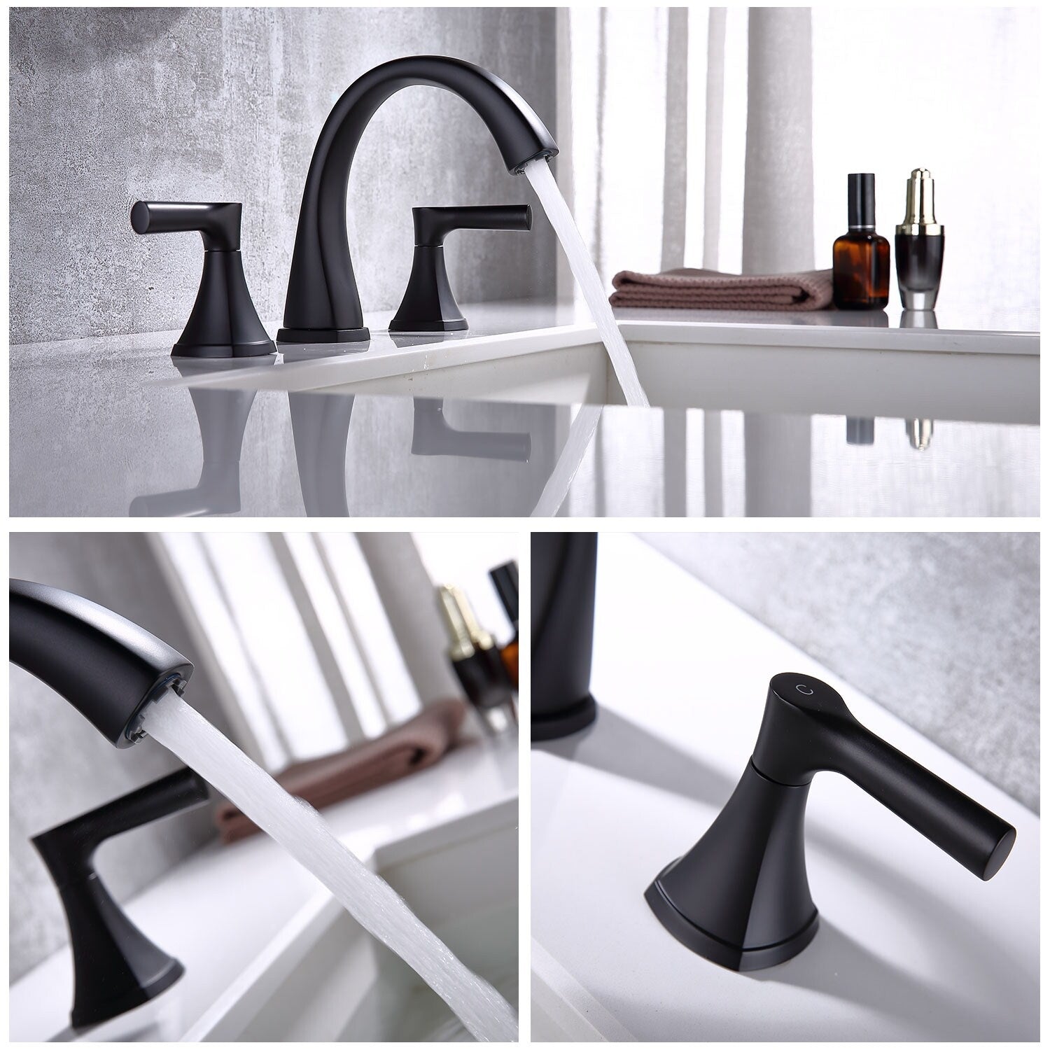 Robinet de lavabo de salle de bain à large diffusion Proox 8 SpotShield avec ensemble de vidange