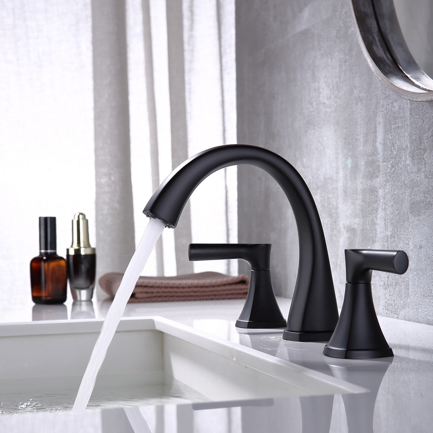 Robinet de lavabo de salle de bain à large diffusion Proox 8 SpotShield avec ensemble de vidange