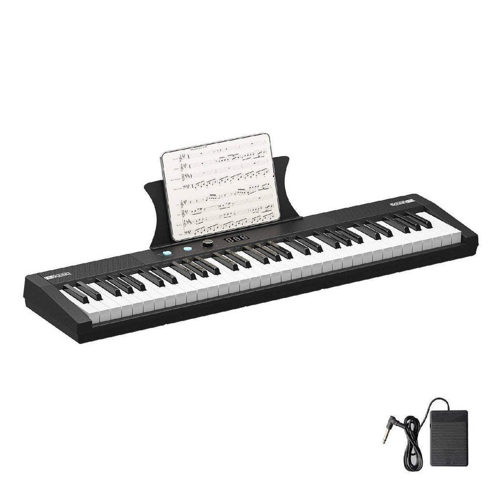 Piano à clavier électrique portable semi-lesté à 61 touches