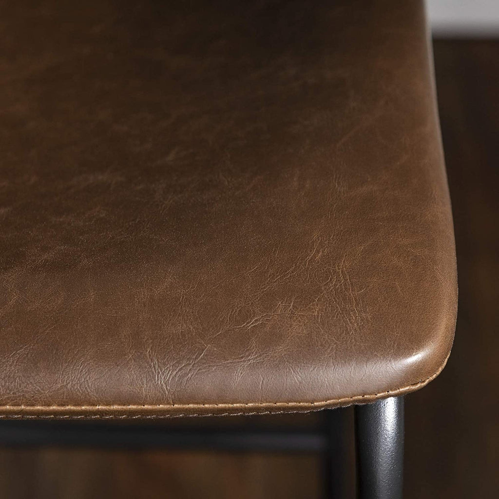 Tabourets de bar Bossin 18/26/30 pouces, tabourets de bar à hauteur de comptoir avec dossier, tabourets modernes en cuir PU, chaise de salle à manger avec repose-pieds