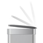 Poubelle de recyclage rectangulaire Qualiazero 16 gal (unité double 8 gal) - Acier inoxydable