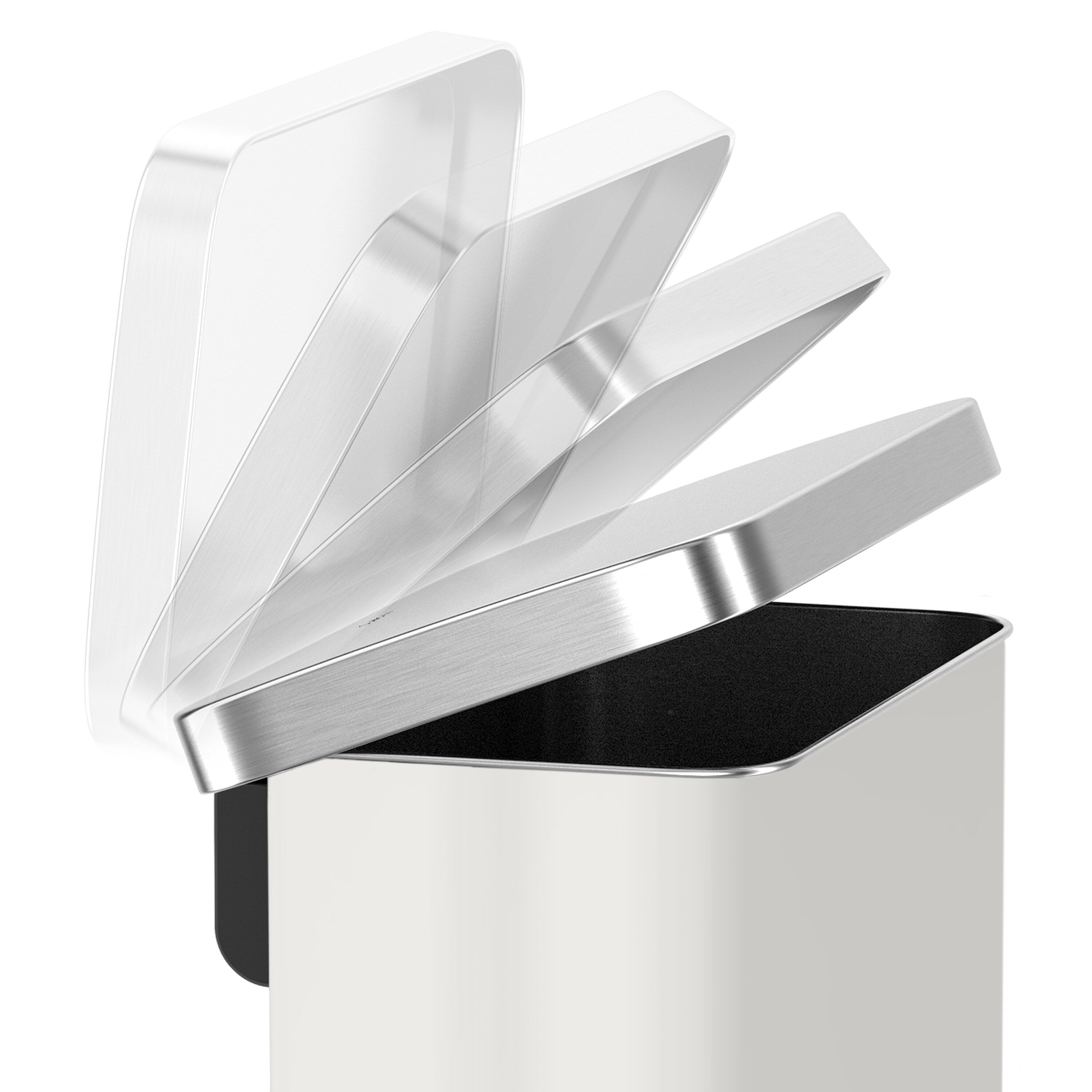 Poubelle rectangulaire à pédale Qualiazero 75 L / 20 gallons