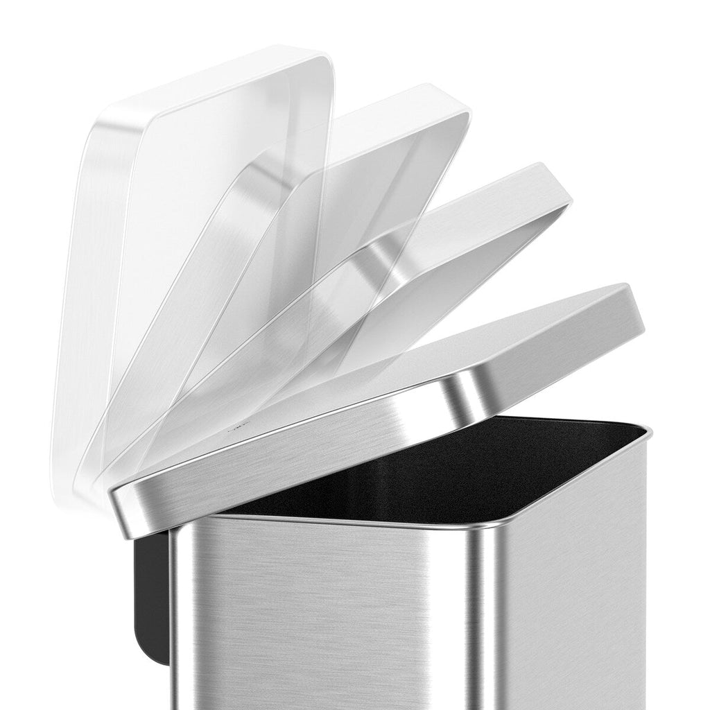 Poubelle rectangulaire à pédale Qualiazero 75 L / 20 gallons