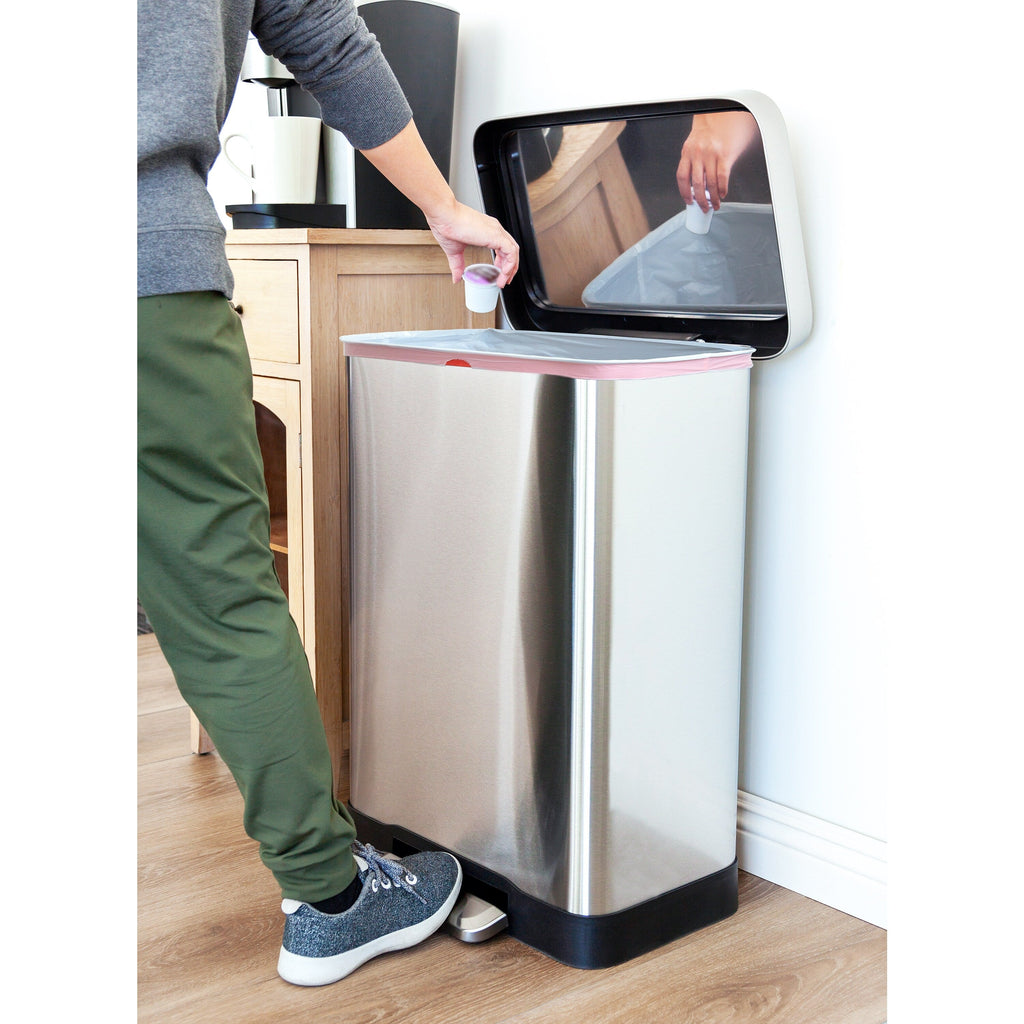 Poubelle rectangulaire à pédale Qualiazero 75 L / 20 gallons