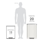 Poubelle rectangulaire à pédale Qualiazero 75 L / 20 gallons