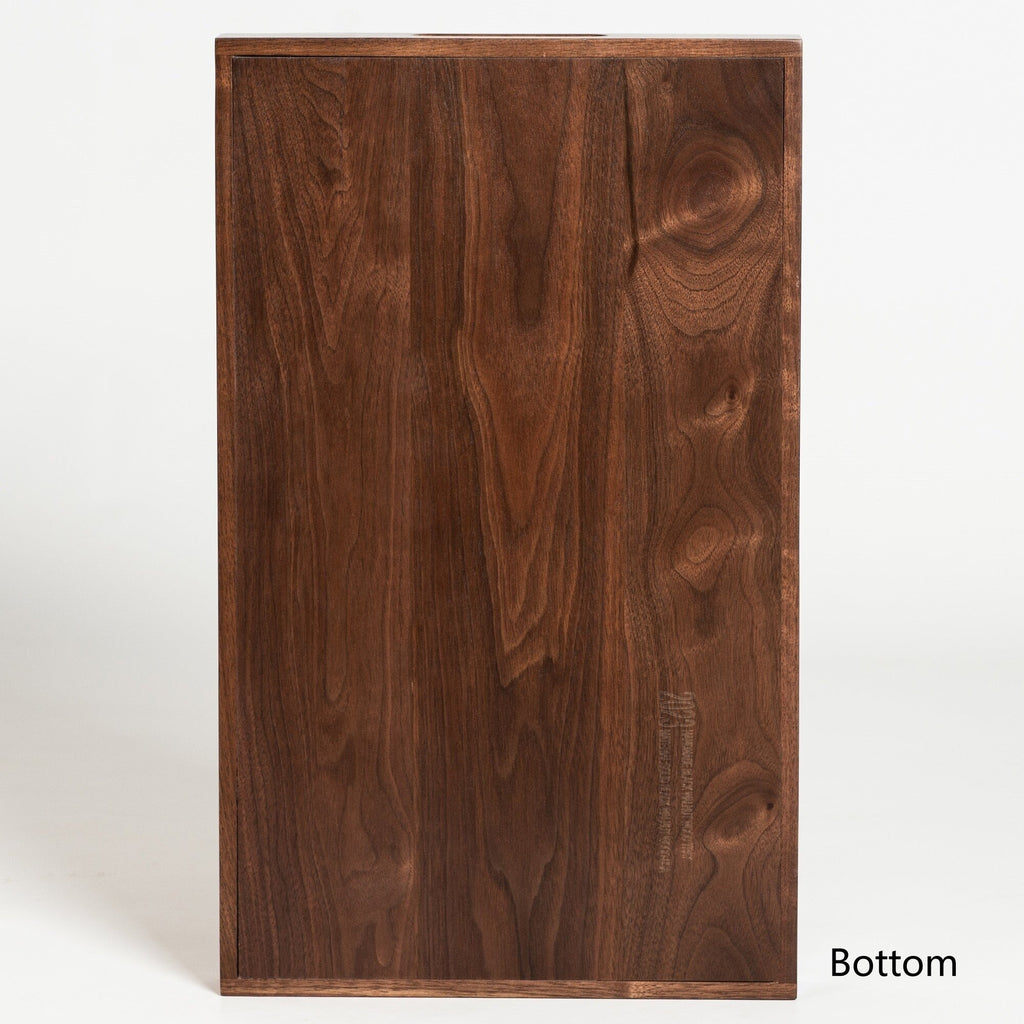 Plateau de service rectangulaire en bois de noyer noir KINWELL Plateau ottoman