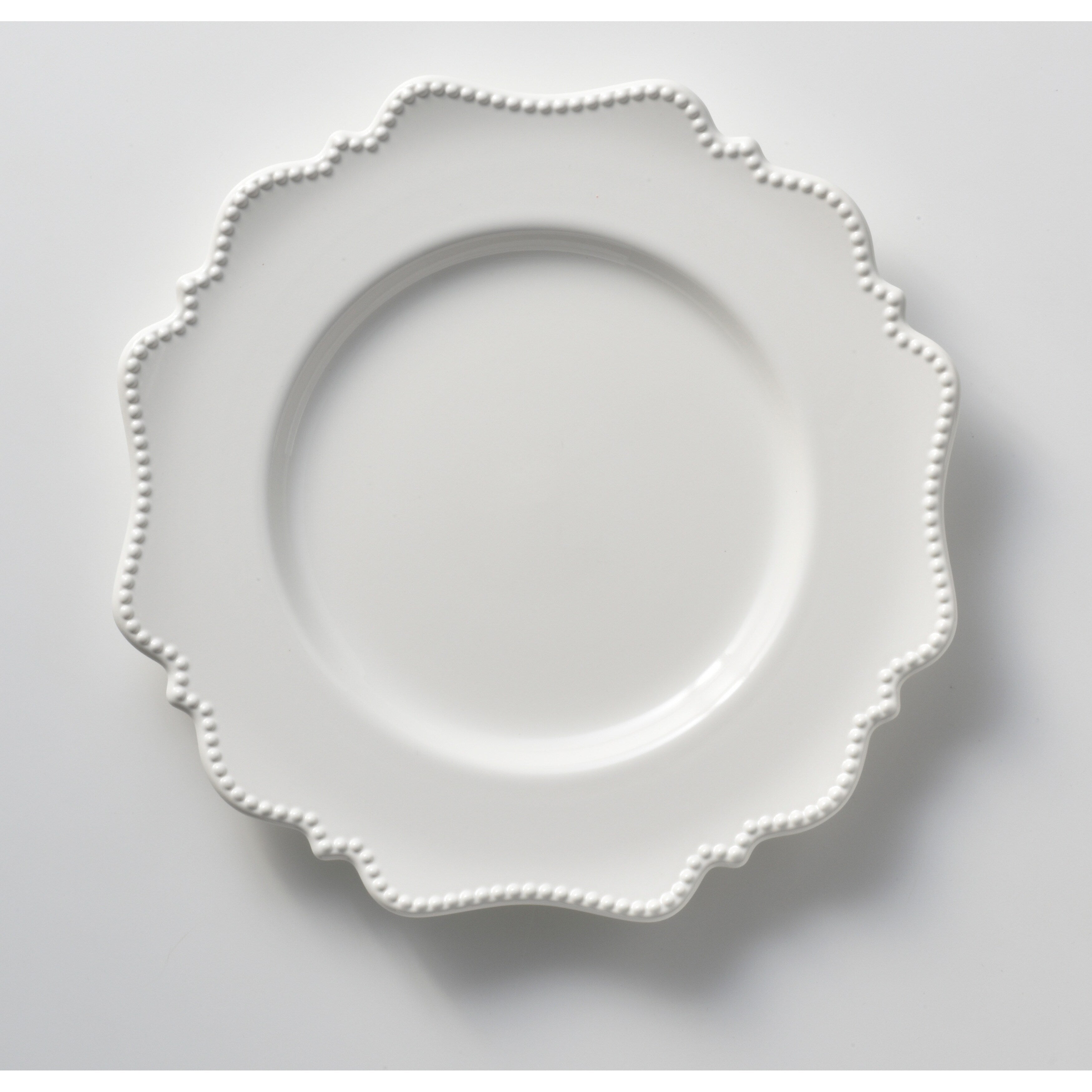Assiette plate blanche Pinpoint Red Vanilla 11 (lot de 6)