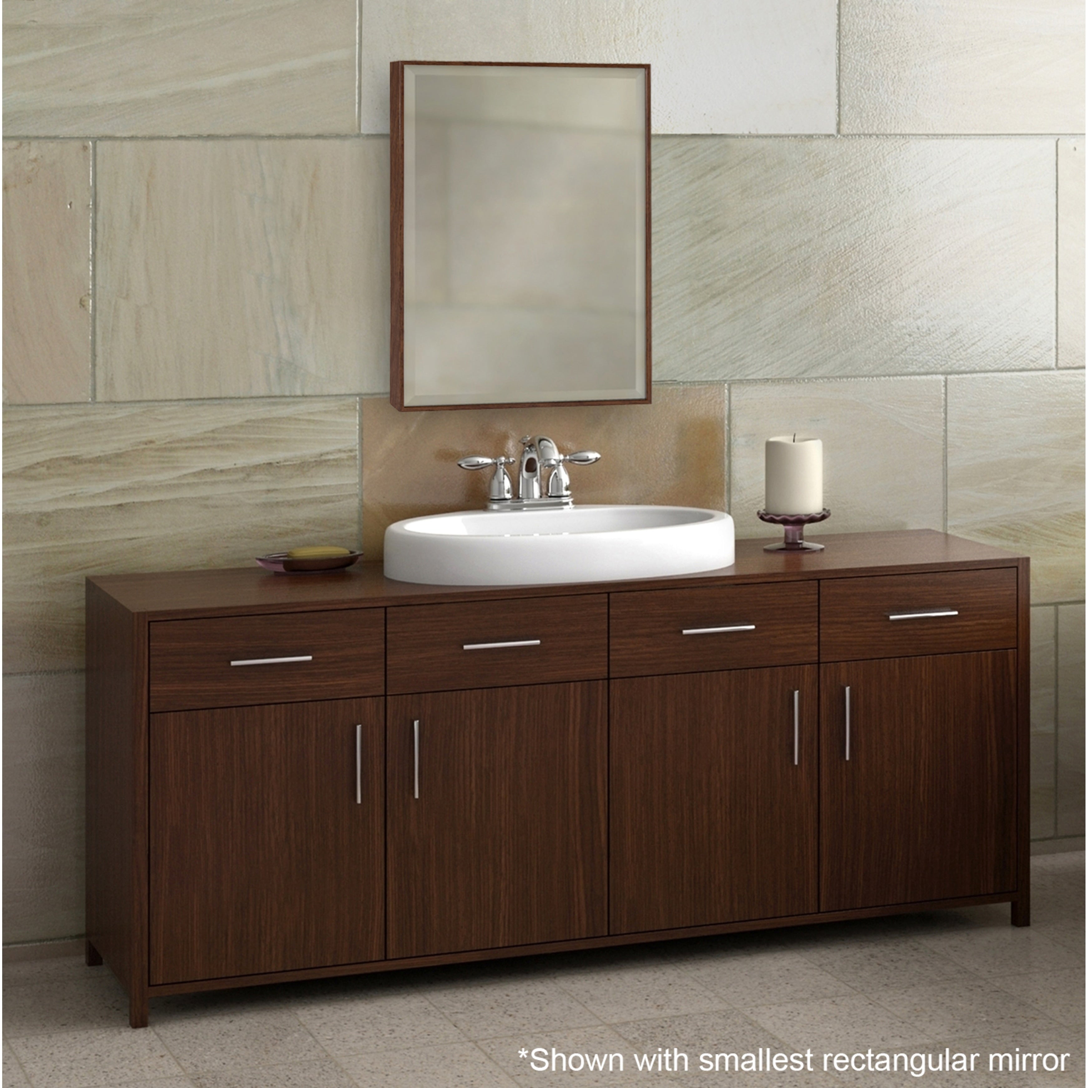 Miroir mural décoratif encadré Rhodes