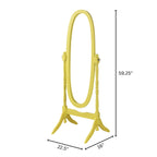 Miroir cheval traditionnel en bois de style Copper Grove Monks Hood de Roundhill Furniture