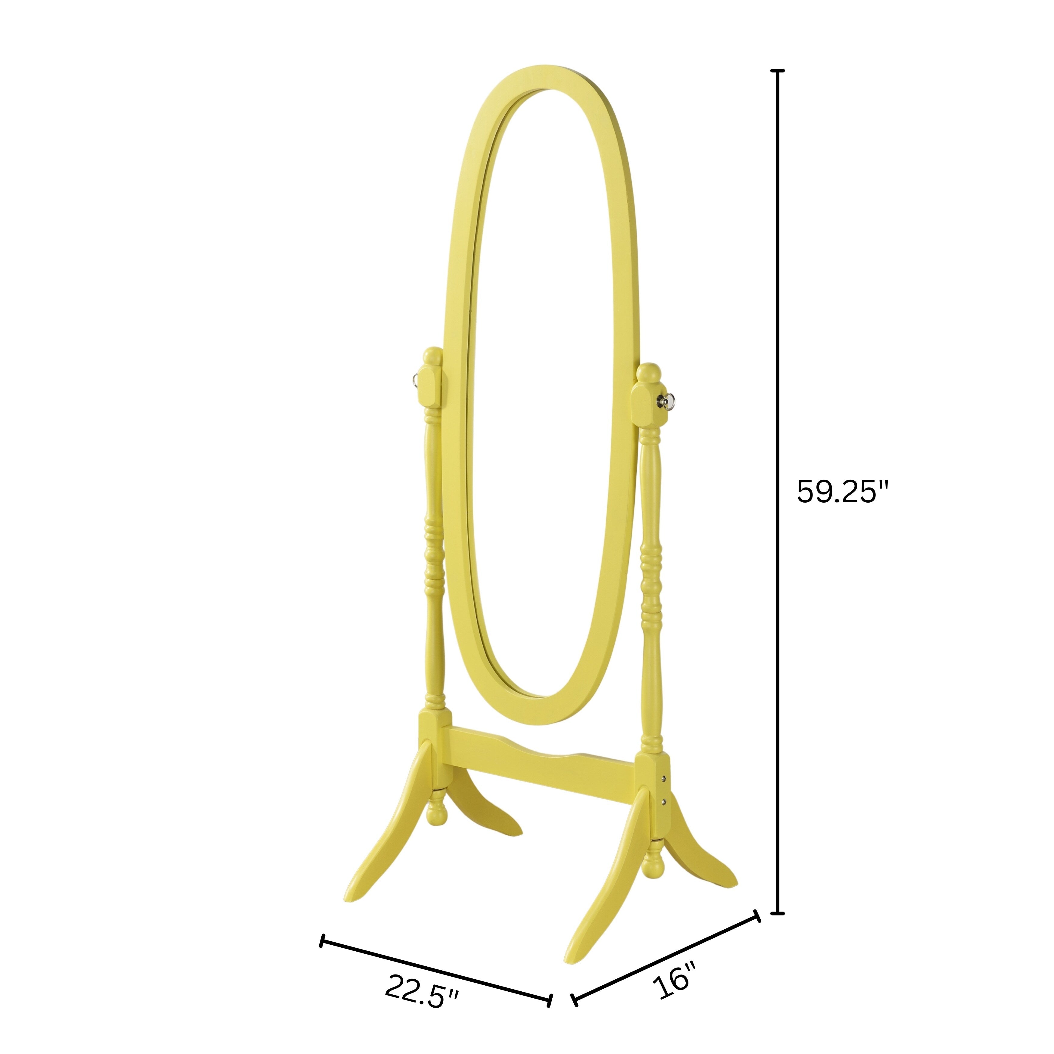 Miroir cheval traditionnel en bois de style Copper Grove Monks Hood de Roundhill Furniture