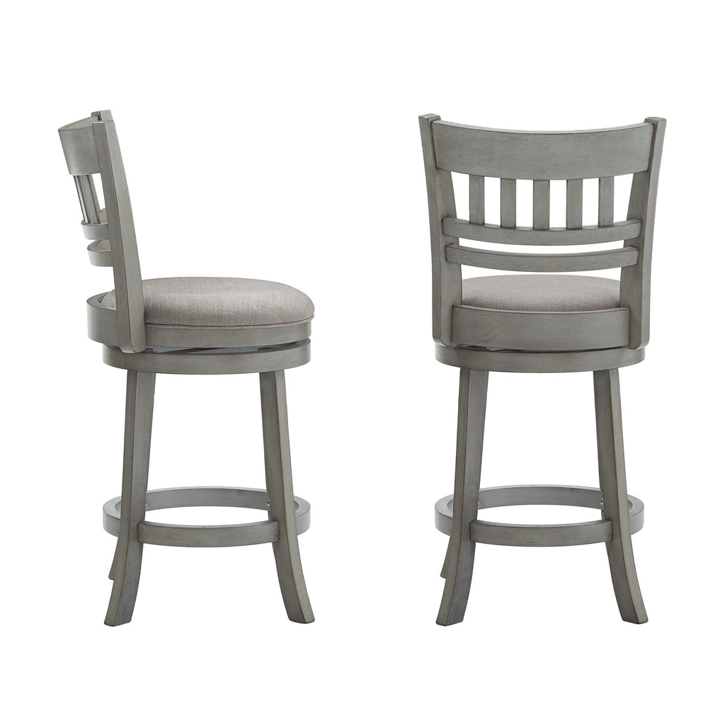 Tabouret de bar pivotant 24h à dossier en treillis Rovinj