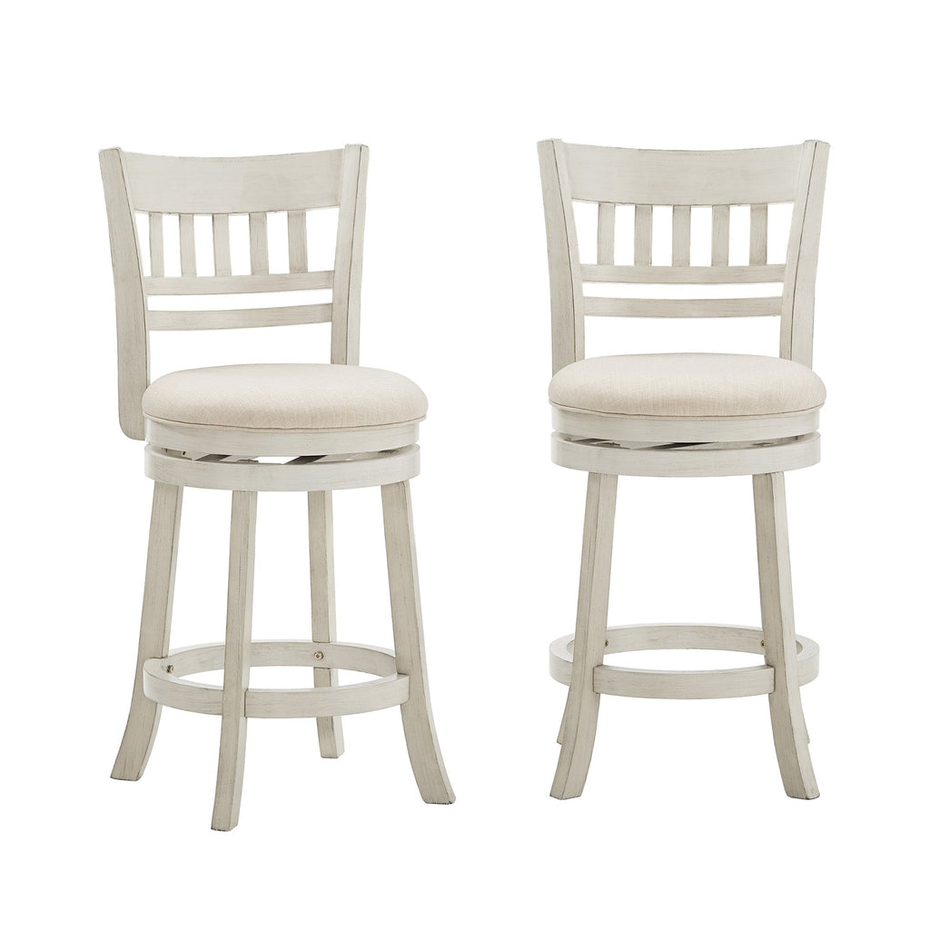 Tabouret de bar pivotant 24h à dossier en treillis Rovinj