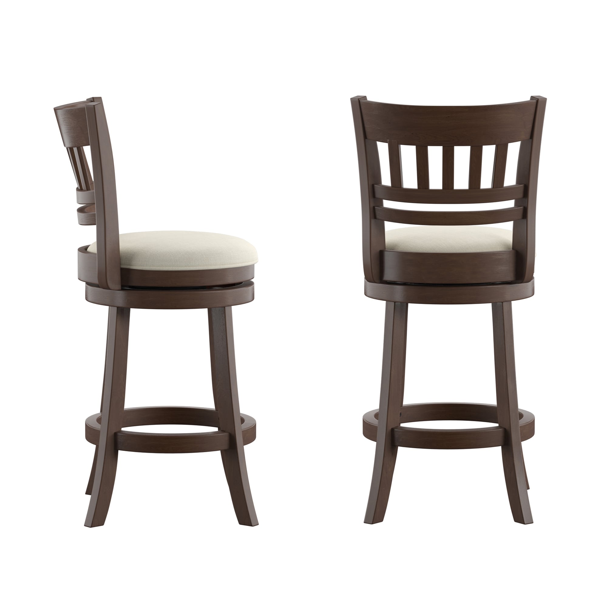 Tabouret de bar pivotant 24h à dossier en treillis Rovinj