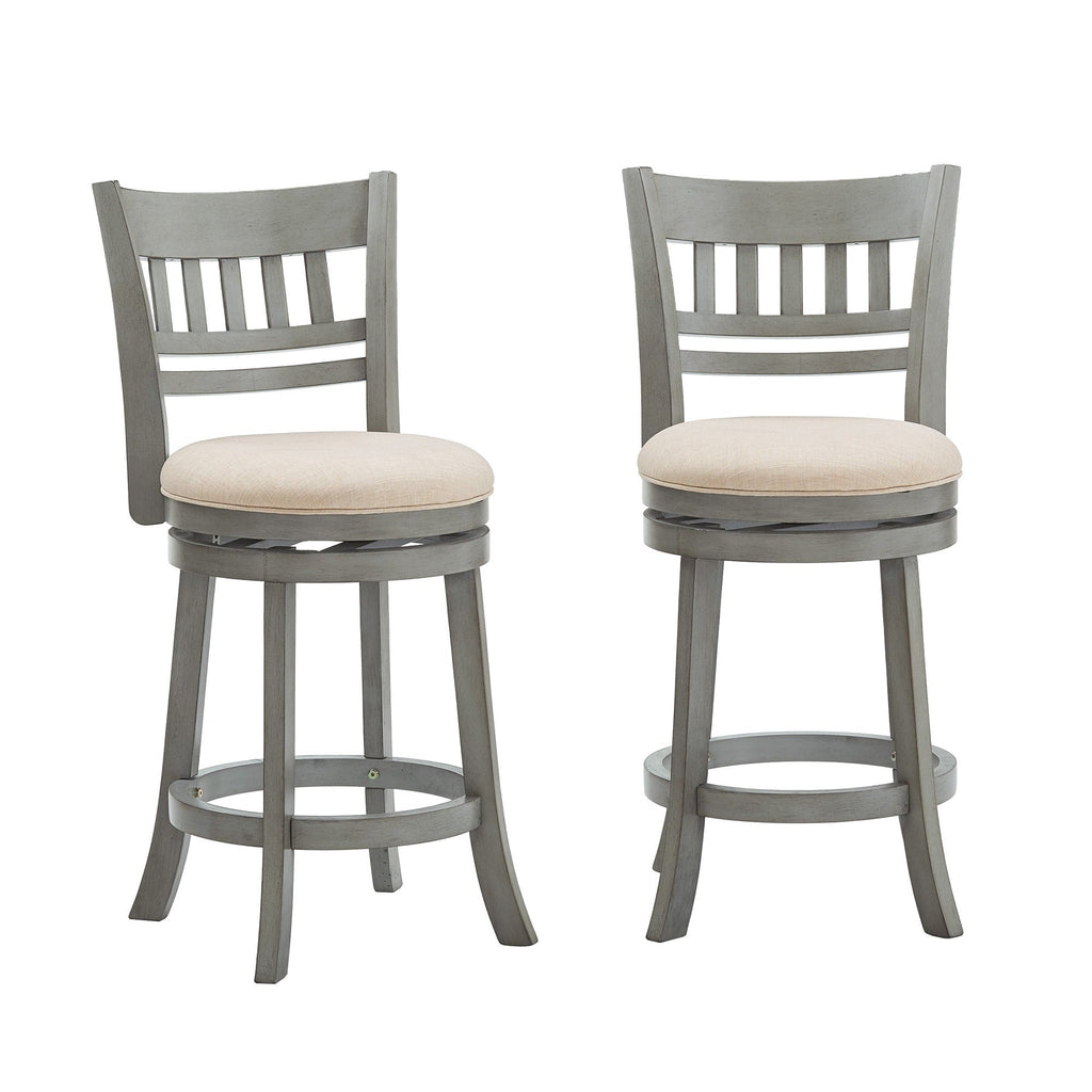 Tabouret de bar pivotant 24h à dossier en treillis Rovinj