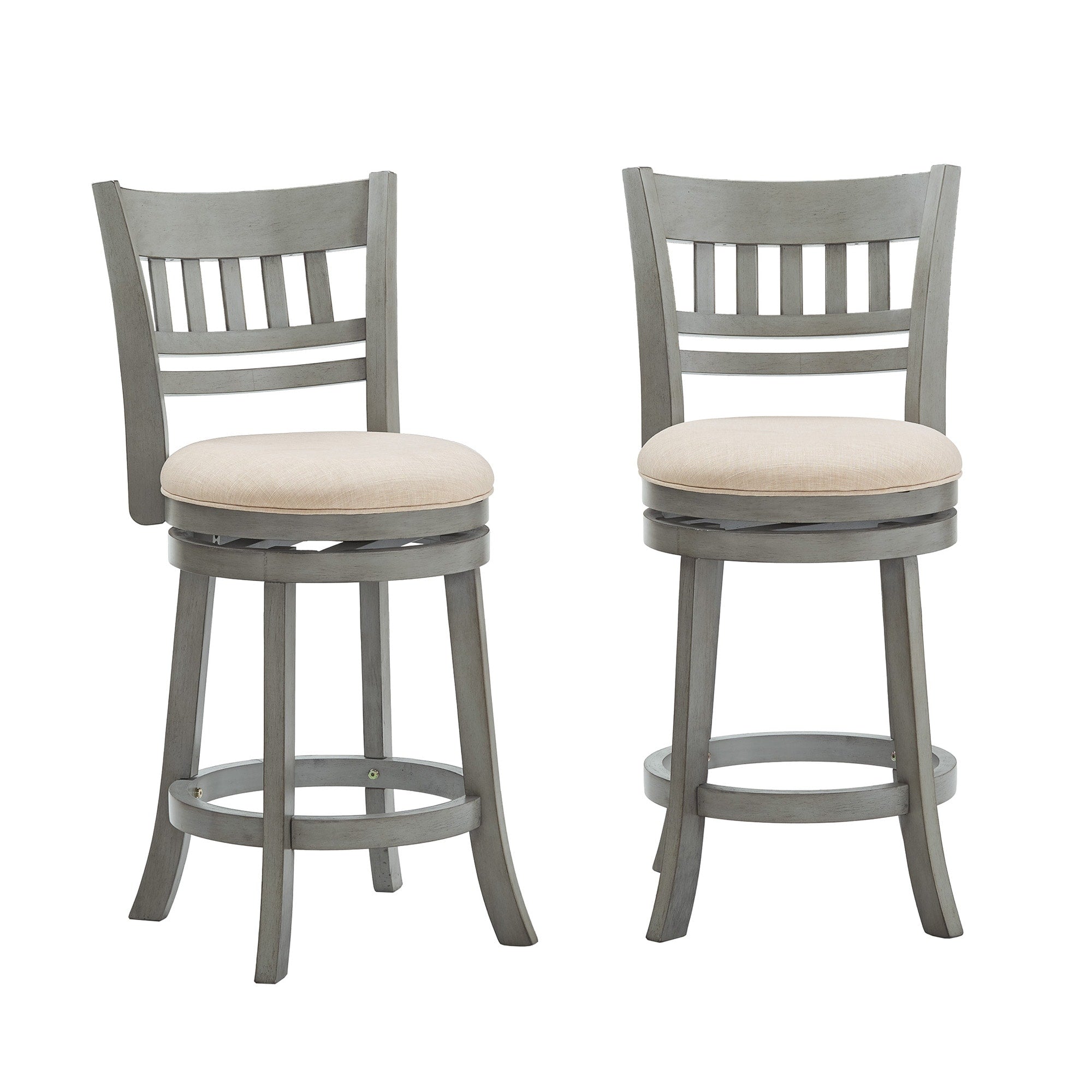 Tabouret de bar pivotant 24h à dossier en treillis Rovinj