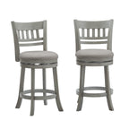 Tabouret de bar pivotant 24h à dossier en treillis Rovinj