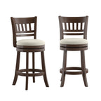 Tabouret de bar pivotant 24h à dossier en treillis Rovinj