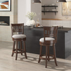 Tabouret de bar pivotant 24h à dossier en treillis Rovinj