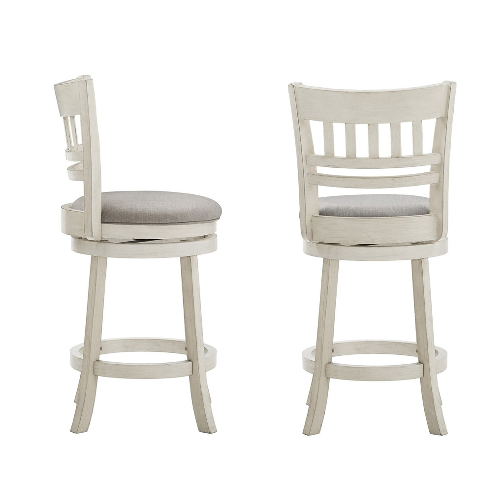 Tabouret de bar pivotant 24h à dossier en treillis Rovinj