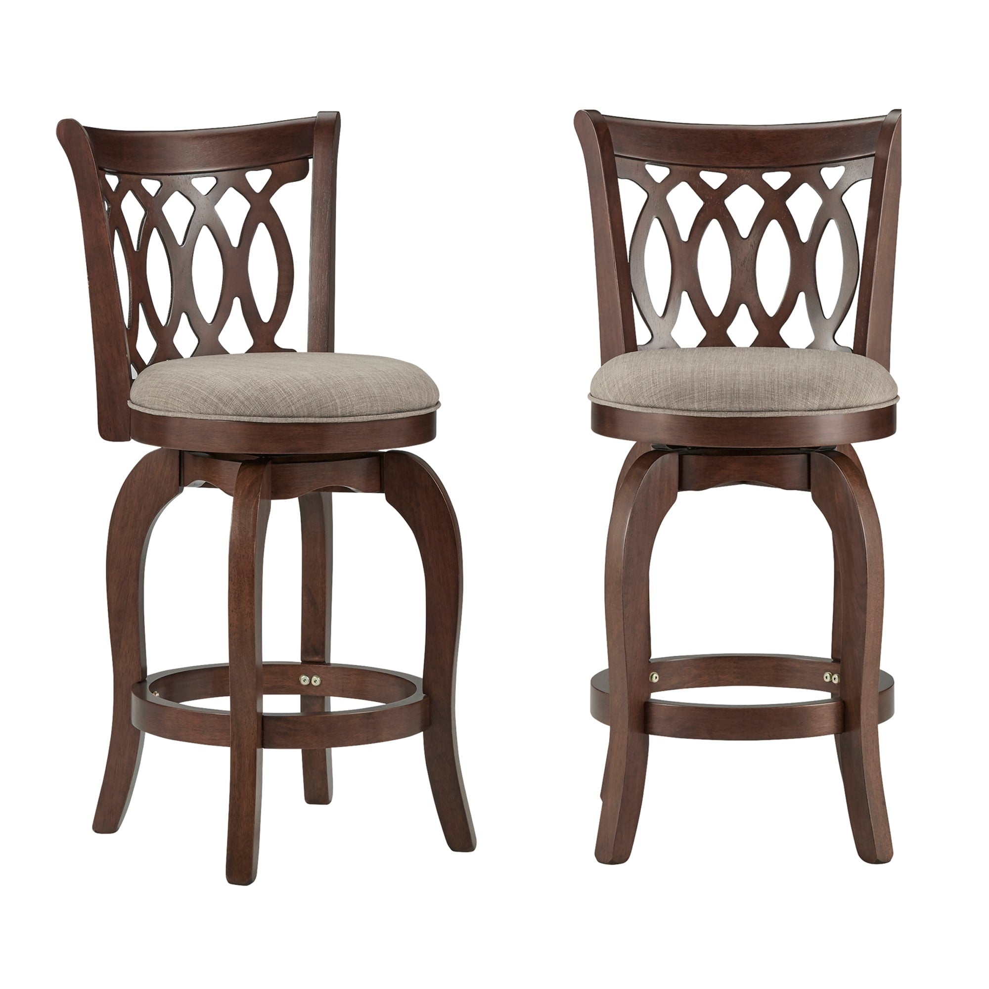 Tabouret de bar pivotant à dossier à volutes Rovinj