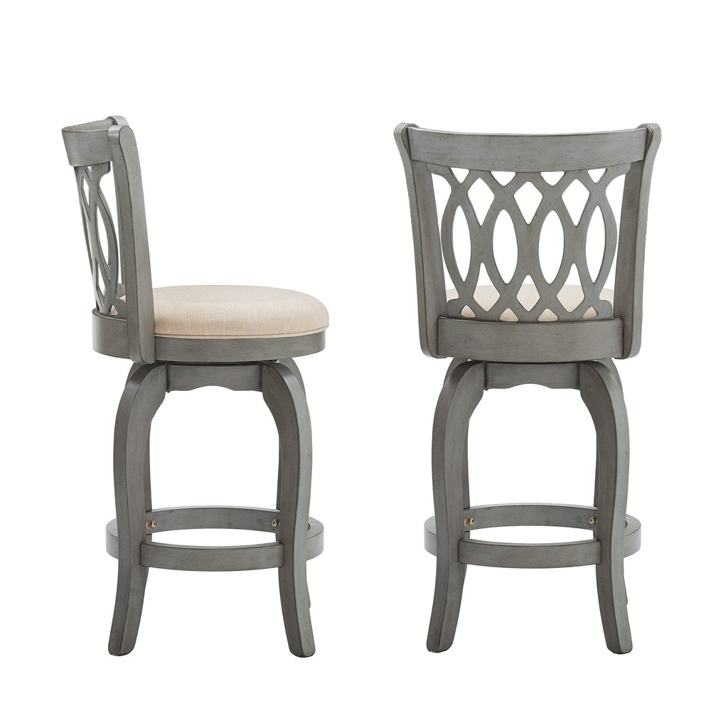 Tabouret de bar pivotant à dossier à volutes Rovinj