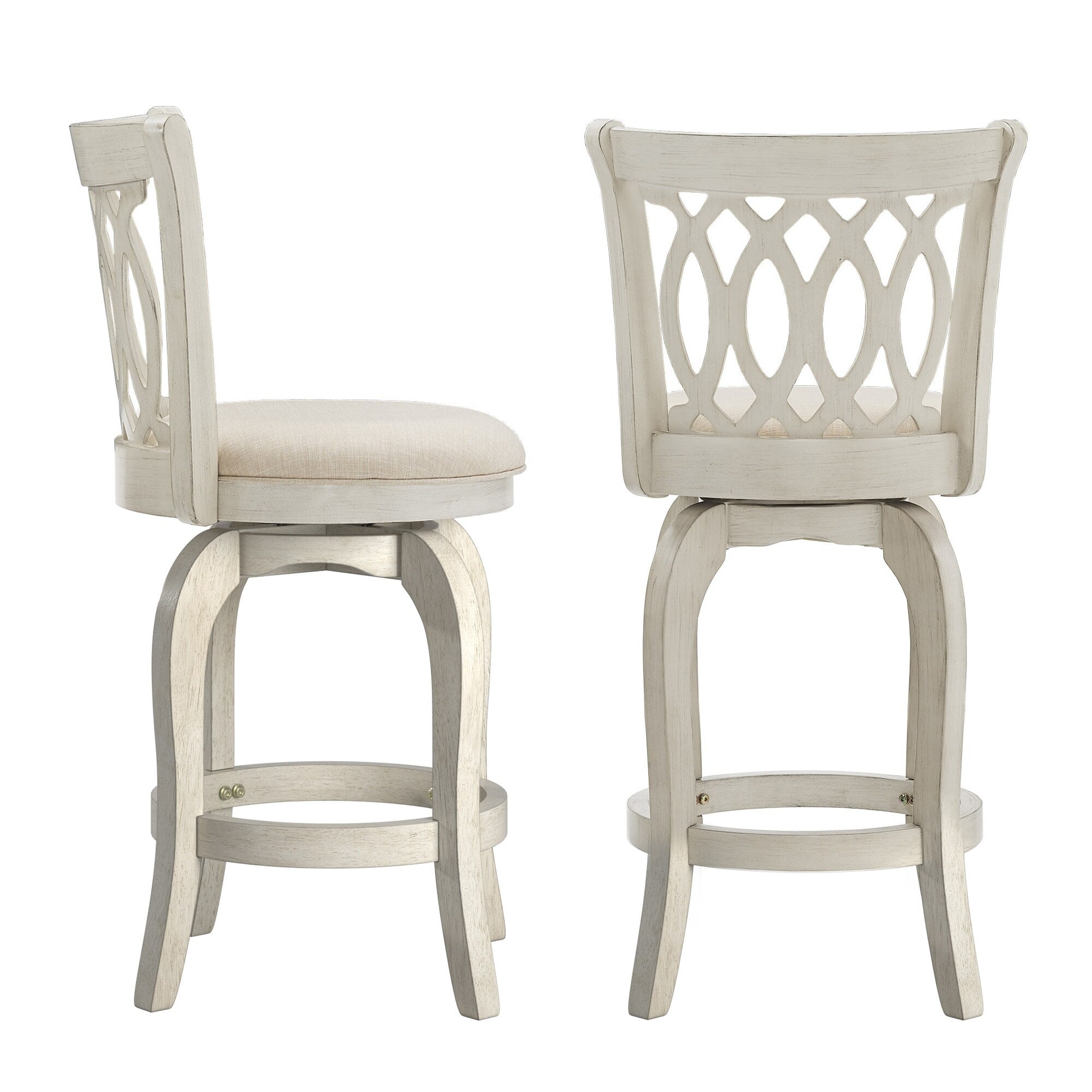 Tabouret de bar pivotant à dossier à volutes Rovinj