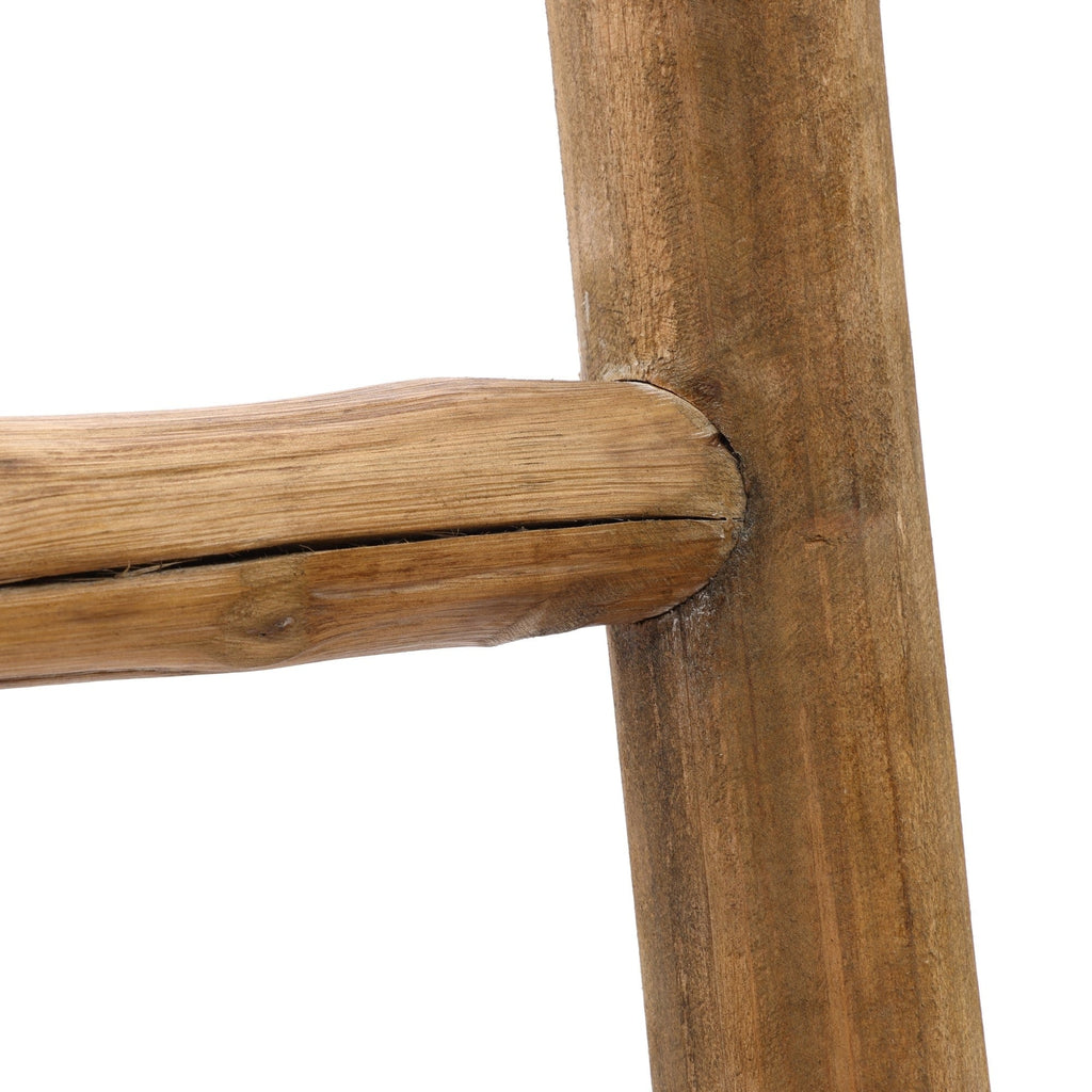 Échelle décorative rustique en bois naturel de 1,8 m (6 pi) - 74,4 po H x 18,9 po L x 2 po P